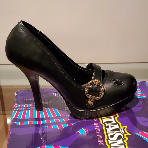 Steampunk convertible victorian heeled boots - Picture 2 of 4